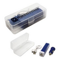 Blue Travel Kit with 2,200mAh Power Bank & Car Charger